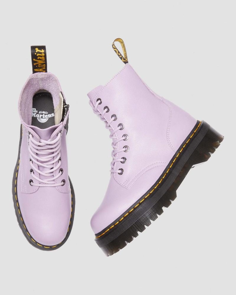 Dr Doc Martens Jadon III Boot Pisa Cuero Platforms (Pisa) Lilac | DW77-R2AZ