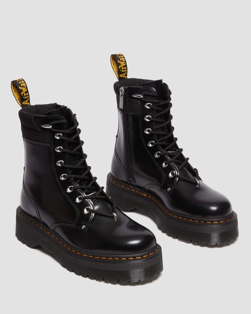 Dr Doc Martens Jadon II Boot Hardware Buttero Cuero Platforms (Buttero) Negros | DG68-O0DK