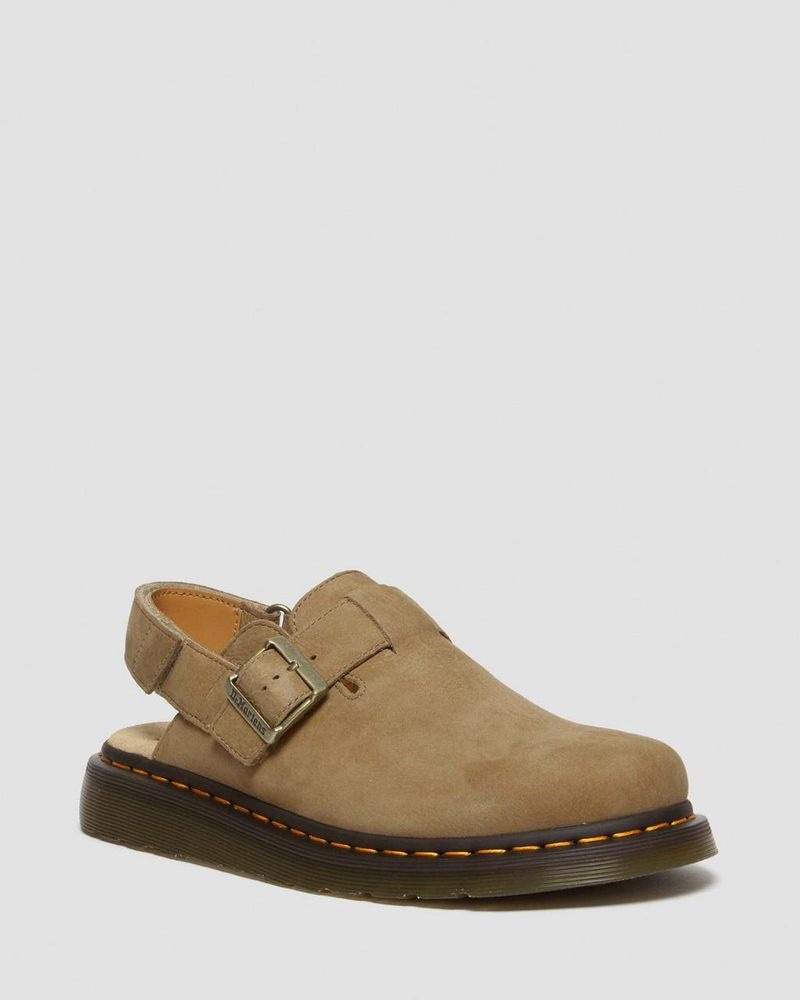 Dr Doc Martens Jorge II Tumbled Nubuck Cuero Destalonadas Mules (Tumbled Nubuck) Savannah Tan | AE94-E2LT