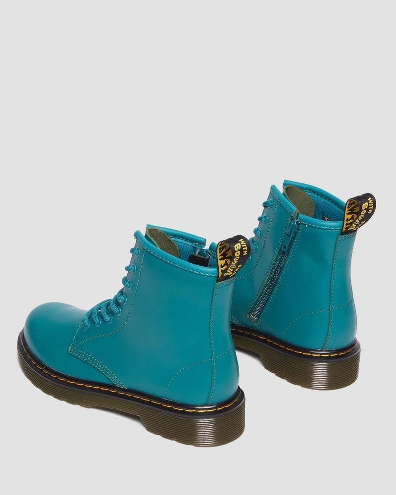 Dr Doc Martens Junior 1460 Cuero Encaje Up Boots (Romario) Verdes | IY84-M4HB