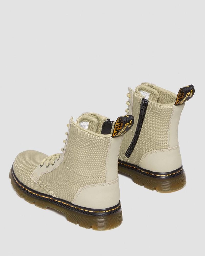 Dr Doc Martens Junior Combs Extra Tough Poly Casuales Boots (Extra Tough 50/50+Rubbery) Verde Oliva | LW33-A2BQ