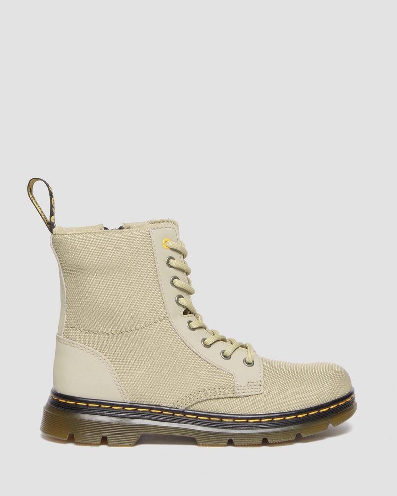 Dr Doc Martens Junior Combs Extra Tough Poly Casuales Boots (Extra Tough 50/50+Rubbery) Verde Oliva | LW33-A2BQ