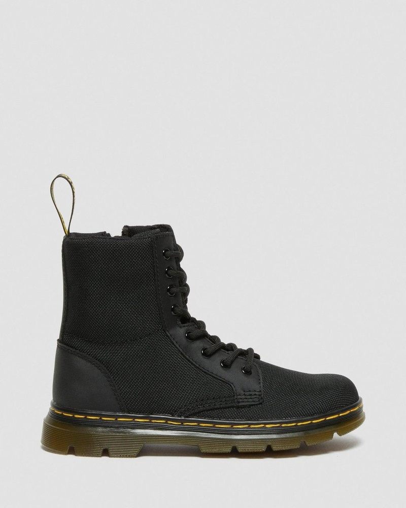 Dr Doc Martens Junior Combs Extra Tough Poly Casuales Boots (Extra Tough 50/50+Rubbery) Negros | MY06-E0XG