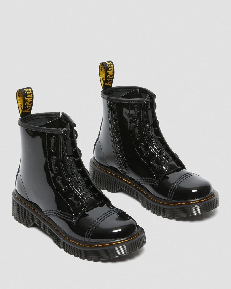 Dr Doc Martens Junior Sinclair Bex Charol Cuero Boots (Charol Cuero) Negros | OT22-S6OG