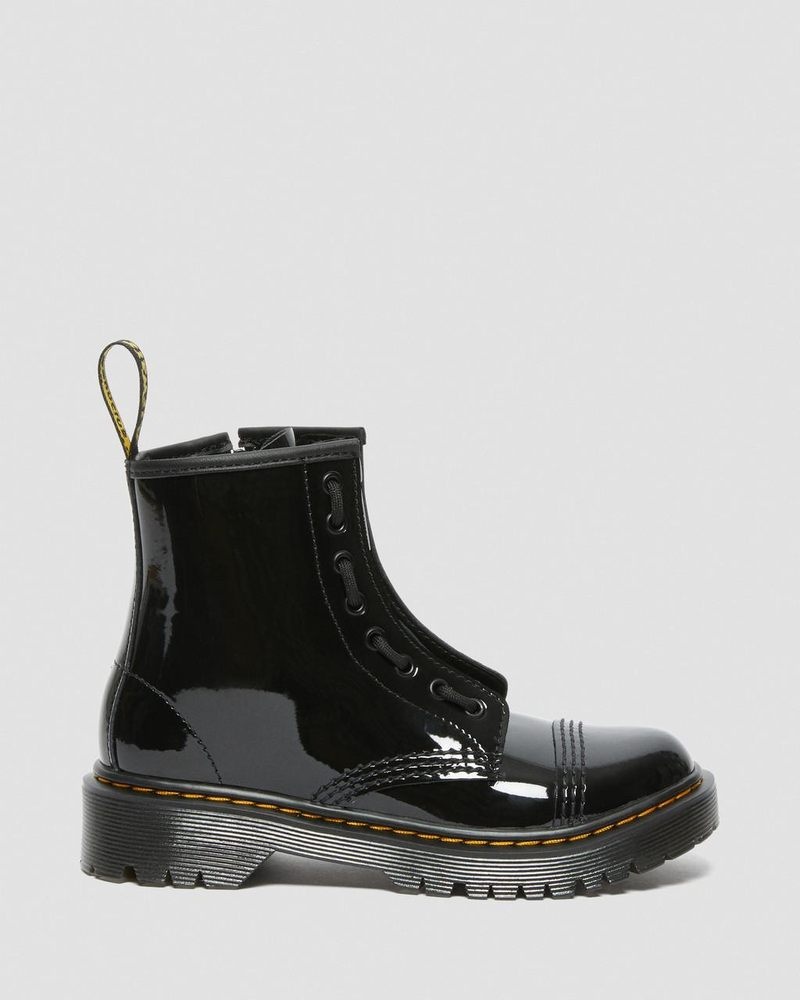 Dr Doc Martens Junior Sinclair Bex Charol Cuero Boots (Charol Cuero) Negros | OT22-S6OG