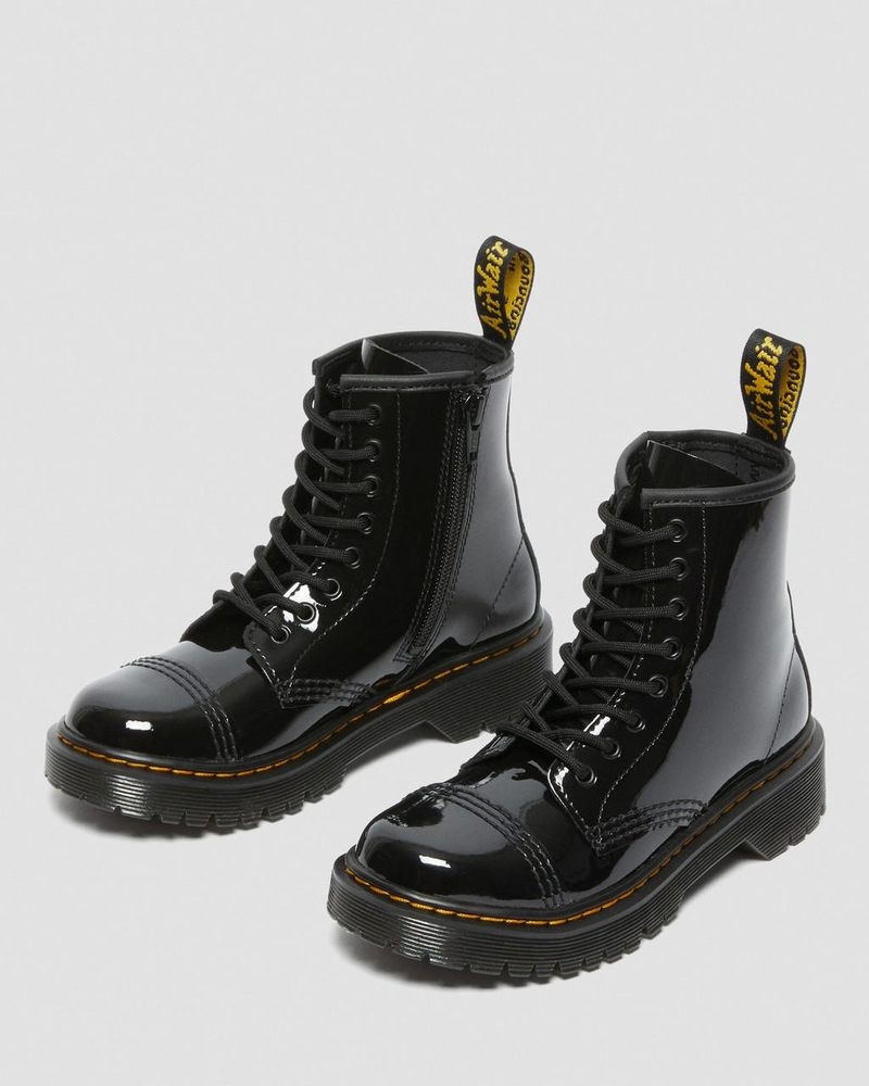 Dr Doc Martens Junior Sinclair Bex Charol Cuero Boots (Charol Cuero) Negros | OT22-S6OG