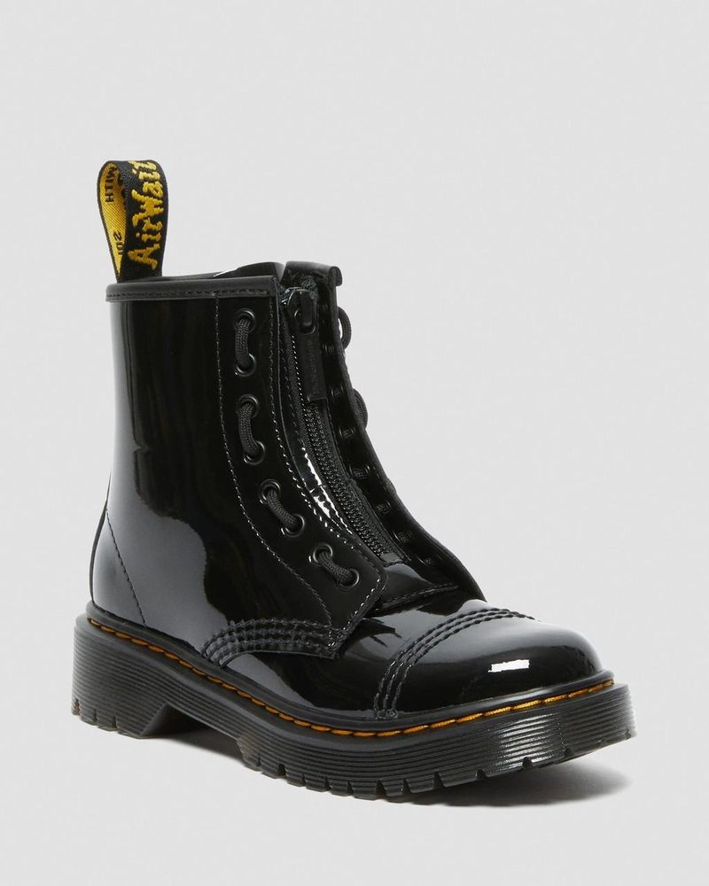 Dr Doc Martens Junior Sinclair Bex Charol Cuero Boots (Charol Cuero) Negros | OT22-S6OG