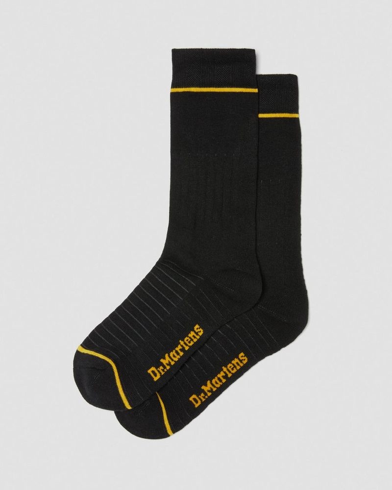 Dr Doc Martens Ligeros Organic Algodon Blend Socks (Organic Algodon Blend) Negros | YY00-L0GS