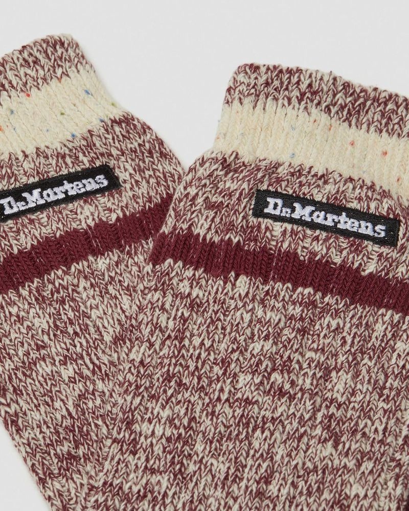 Dr Doc Martens Marl Organic Socks (Algodon Blend) Oxblood | HP98-O9GF