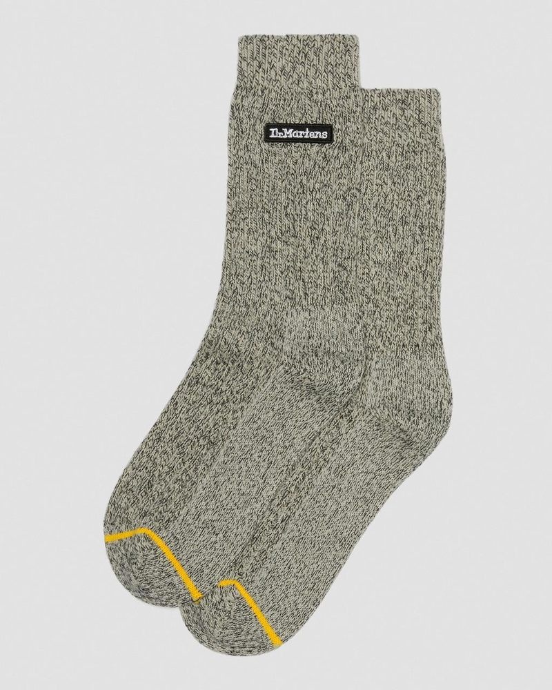 Dr Doc Martens Merino Organic Algodon Blend Socks (Organic Algodon Blend) Ecru | OQ35-Y3KM