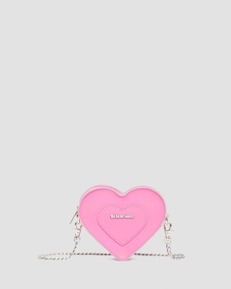 Dr Doc Martens Mini Heart Shaped Cuero Bag (Kiev) Rosas | ZB30-Y3BP