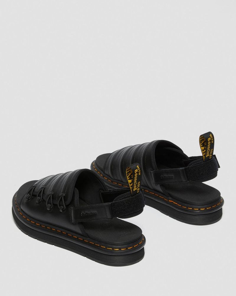 Dr Doc Martens Mura Suicoke Cuero Sandals Negros | UZ63-K8FW