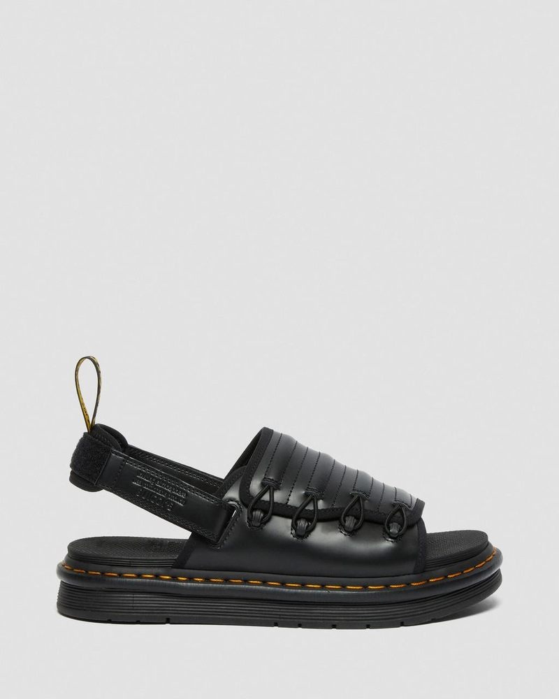 Dr Doc Martens Mura Suicoke Cuero Sandals Negros | UZ63-K8FW