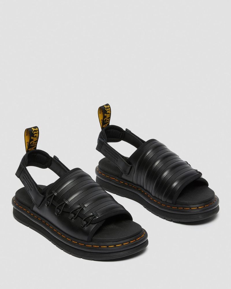 Dr Doc Martens Mura Suicoke Cuero Sandals Negros | RS06-B3MB