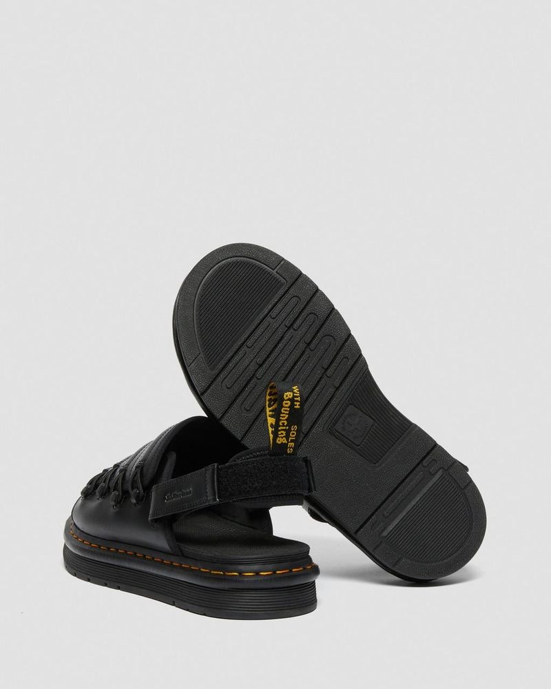 Dr Doc Martens Mura Suicoke Cuero Sandals Negros | RS06-B3MB