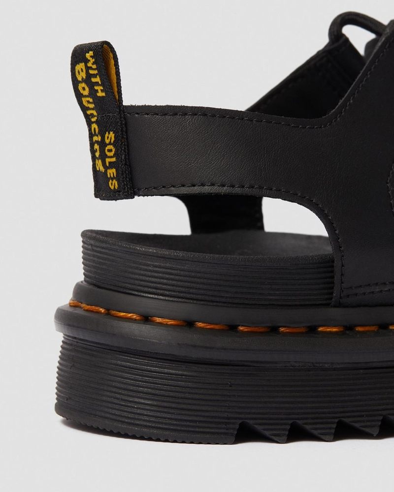 Dr Doc Martens Nartilla - Cuero Gladiator Sandals (Hydro Cuero) Negros | QW76-X4LE