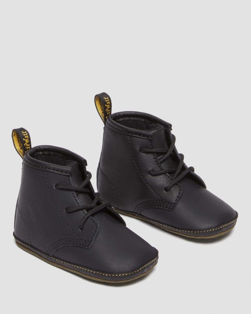 Dr Doc Martens Newborn 1460 Auburn Cuero Booties (Mason Pu Split+Mason Nw Sintetico) Negros | NA11-G2IL