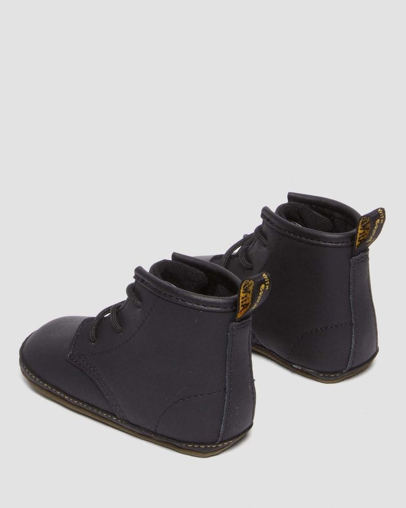 Dr Doc Martens Newborn 1460 Auburn Cuero Booties (Mason Pu Split+Mason Nw Sintetico) Negros | NA11-G2IL