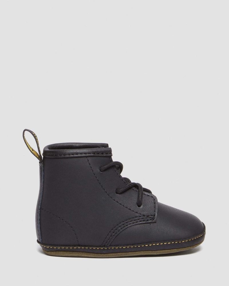 Dr Doc Martens Newborn 1460 Auburn Cuero Booties (Mason Pu Split+Mason Nw Sintetico) Negros | NA11-G2IL