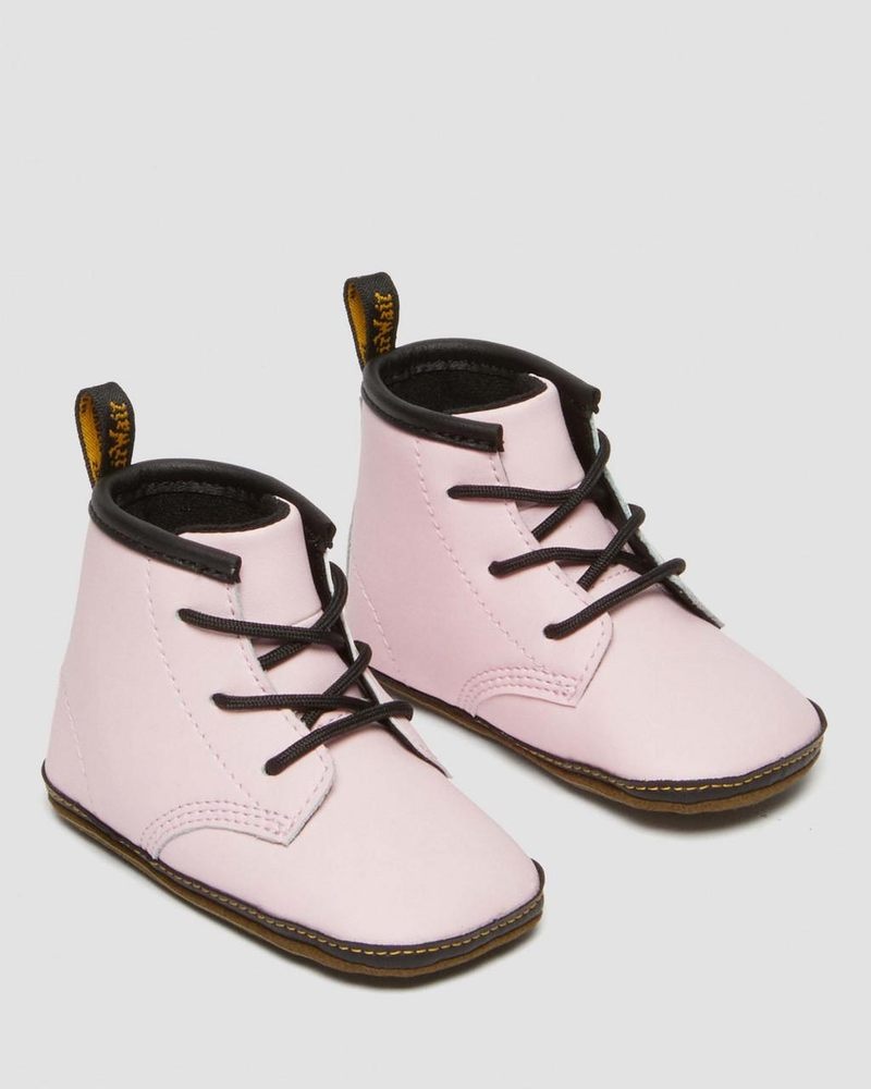 Dr Doc Martens Newborn 1460 Auburn Cuero Booties (Mason Pu Split+Mason Nw Sintetico) Rosas | FT68-V4AL