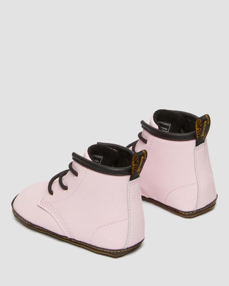 Dr Doc Martens Newborn 1460 Auburn Cuero Booties (Mason Pu Split+Mason Nw Sintetico) Rosas | FT68-V4AL