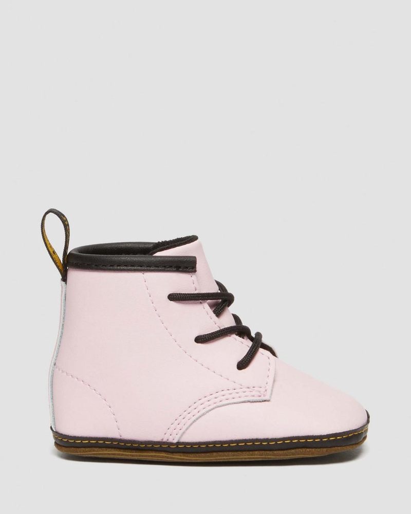 Dr Doc Martens Newborn 1460 Auburn Cuero Booties (Mason Pu Split+Mason Nw Sintetico) Rosas | FT68-V4AL