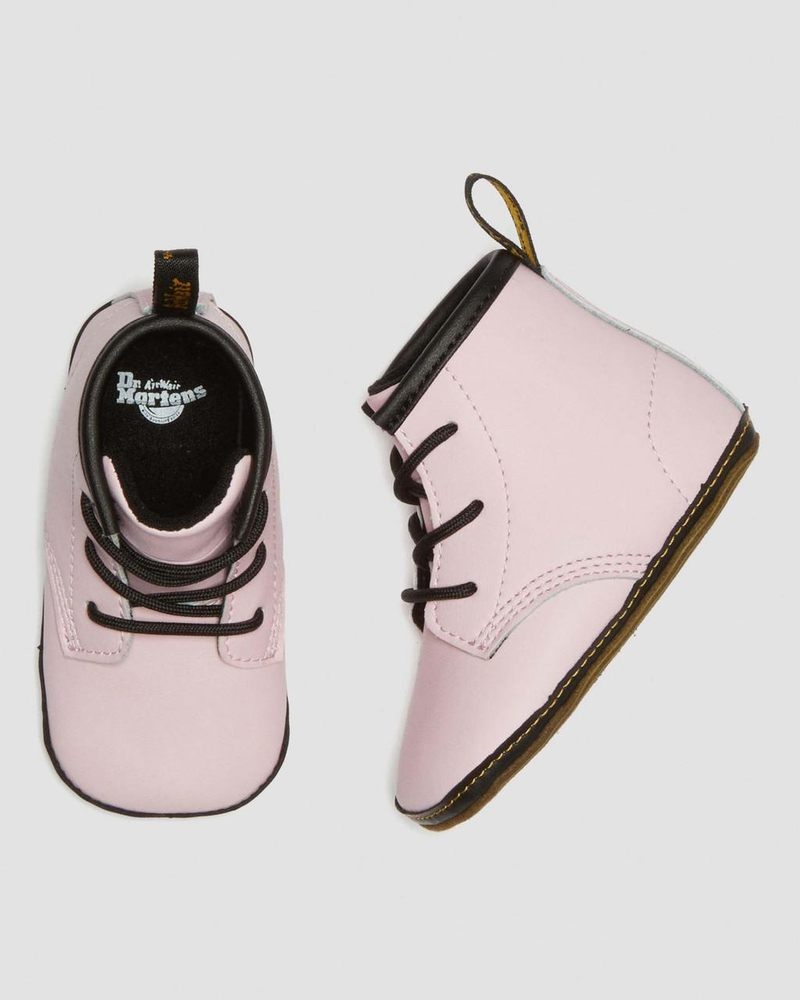 Dr Doc Martens Newborn 1460 Auburn Cuero Booties (Mason Pu Split+Mason Nw Sintetico) Rosas | FT68-V4AL