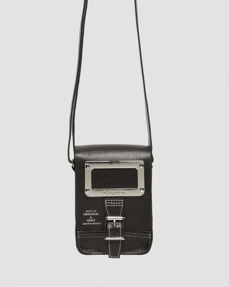 Dr Doc Martens Overdrive Cuero Vertical Crossbody Bag (Overdrive) Negros | ZR82-N0WB