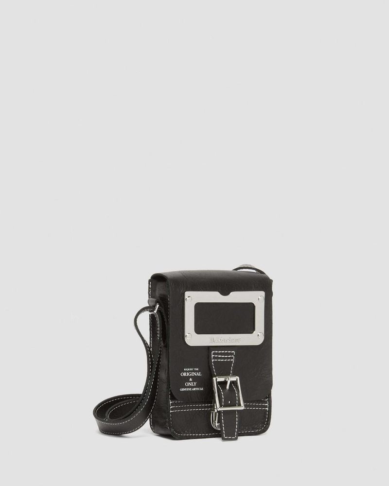 Dr Doc Martens Overdrive Cuero Vertical Crossbody Bag (Overdrive) Negros | ZR82-N0WB