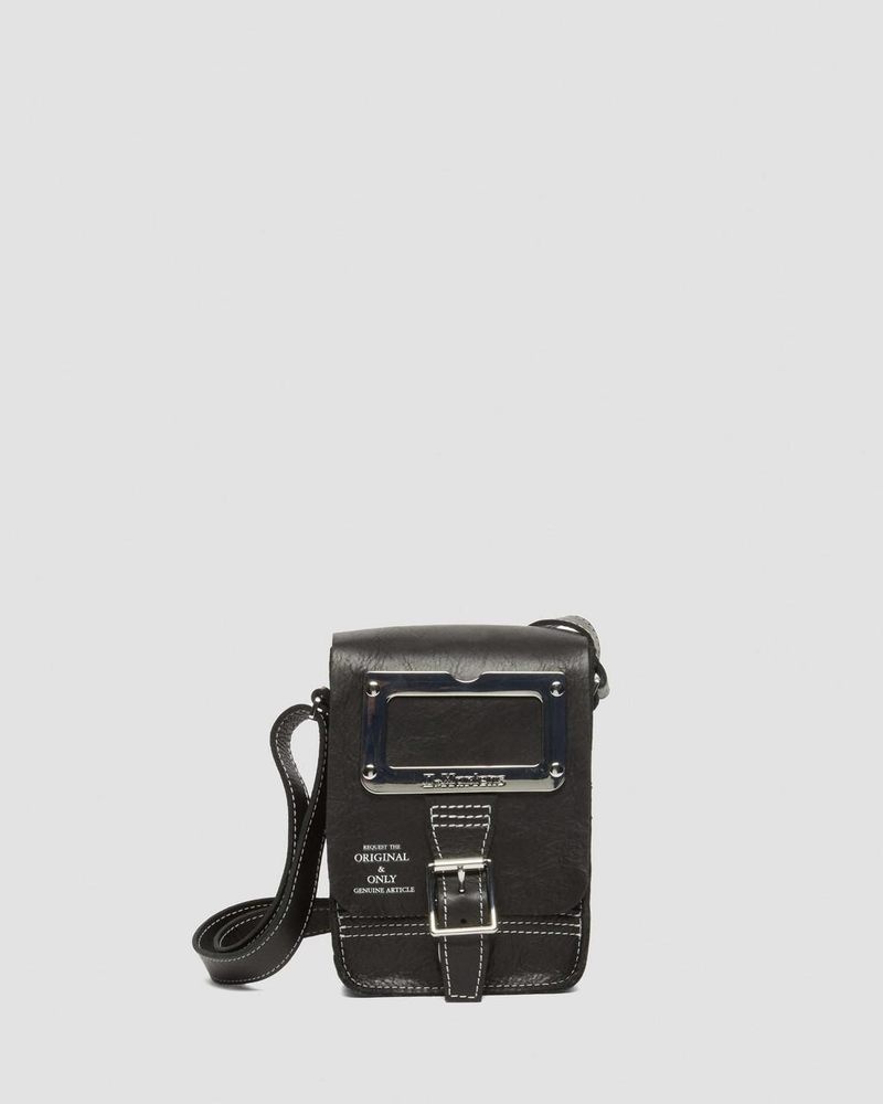 Dr Doc Martens Overdrive Cuero Vertical Crossbody Bag (Overdrive) Negros | ZR82-N0WB