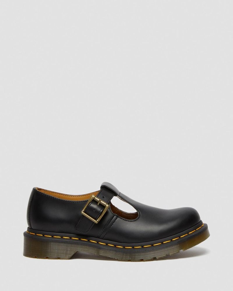 Dr Doc Martens Polley Smooth Cuero Mary Janes (Smooth Cuero) Negros | MY90-G3LS