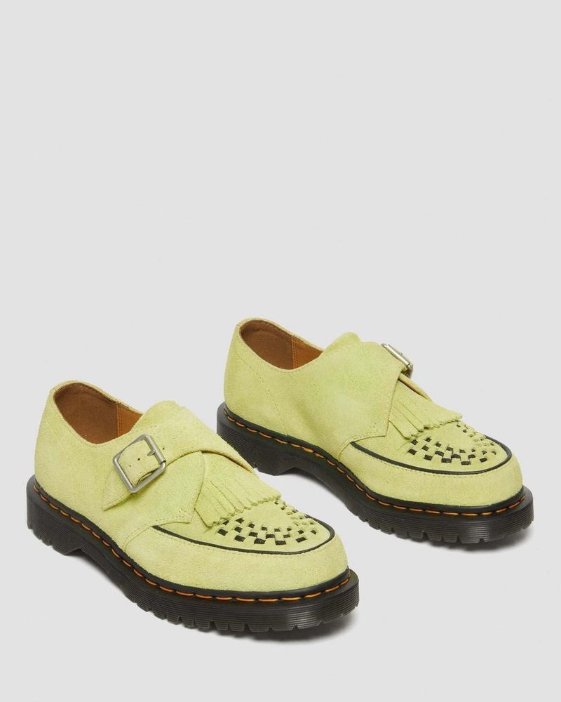 Dr Doc Martens Ramsey Gamuza Kiltie Hebilla Creepers (Desert Oasis Gamuza) Verdes | MU20-K5VR