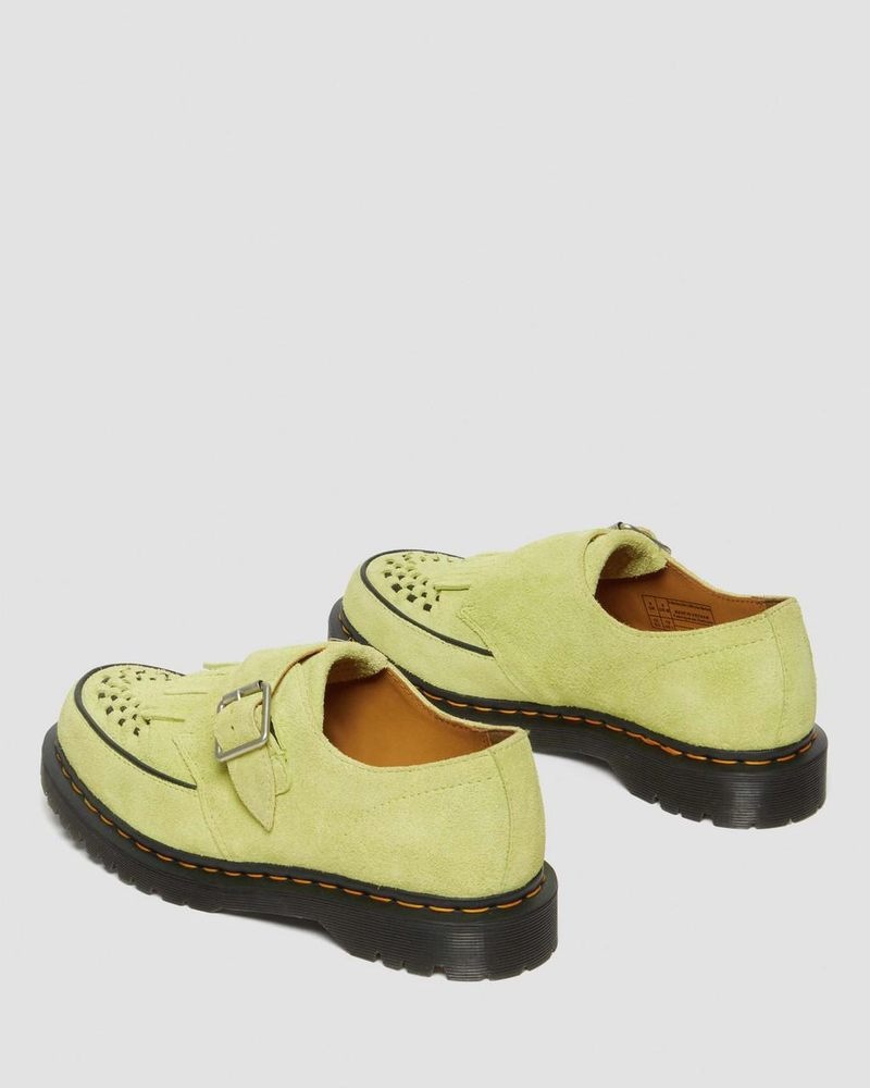 Dr Doc Martens Ramsey Gamuza Kiltie Hebilla Creepers (Desert Oasis Gamuza) Verdes | MU20-K5VR