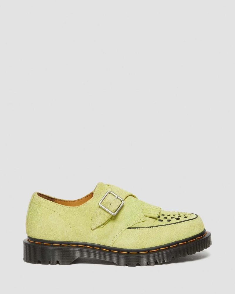 Dr Doc Martens Ramsey Gamuza Kiltie Hebilla Creepers (Desert Oasis Gamuza) Verdes | MU20-K5VR