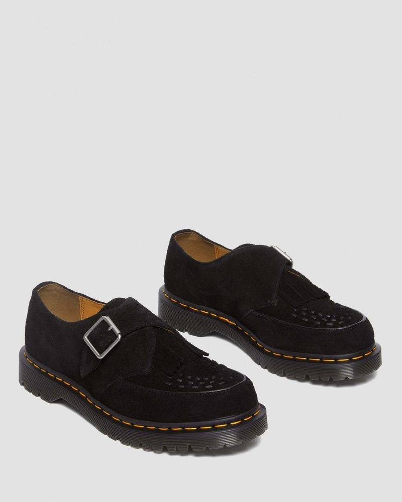 Dr Doc Martens Ramsey Gamuza Kiltie Hebilla Creepers (Desert Oasis Gamuza) Negros | DT41-H1IM