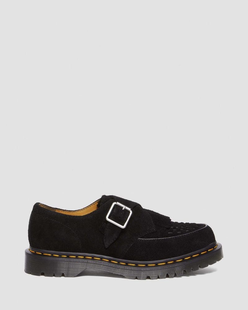 Dr Doc Martens Ramsey Gamuza Kiltie Hebilla Creepers (Desert Oasis Gamuza) Negros | DT41-H1IM