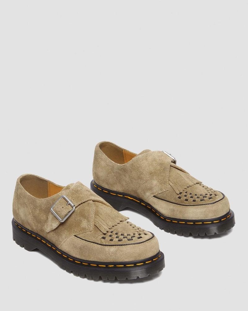 Dr Doc Martens Ramsey Gamuza Kiltie Hebilla Creepers (Desert Oasis Gamuza) Savannah Tan | HN06-B2ZQ