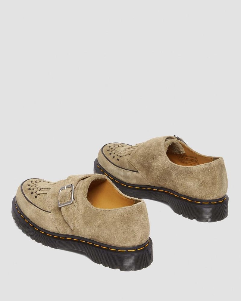 Dr Doc Martens Ramsey Gamuza Kiltie Hebilla Creepers (Desert Oasis Gamuza) Savannah Tan | HN06-B2ZQ