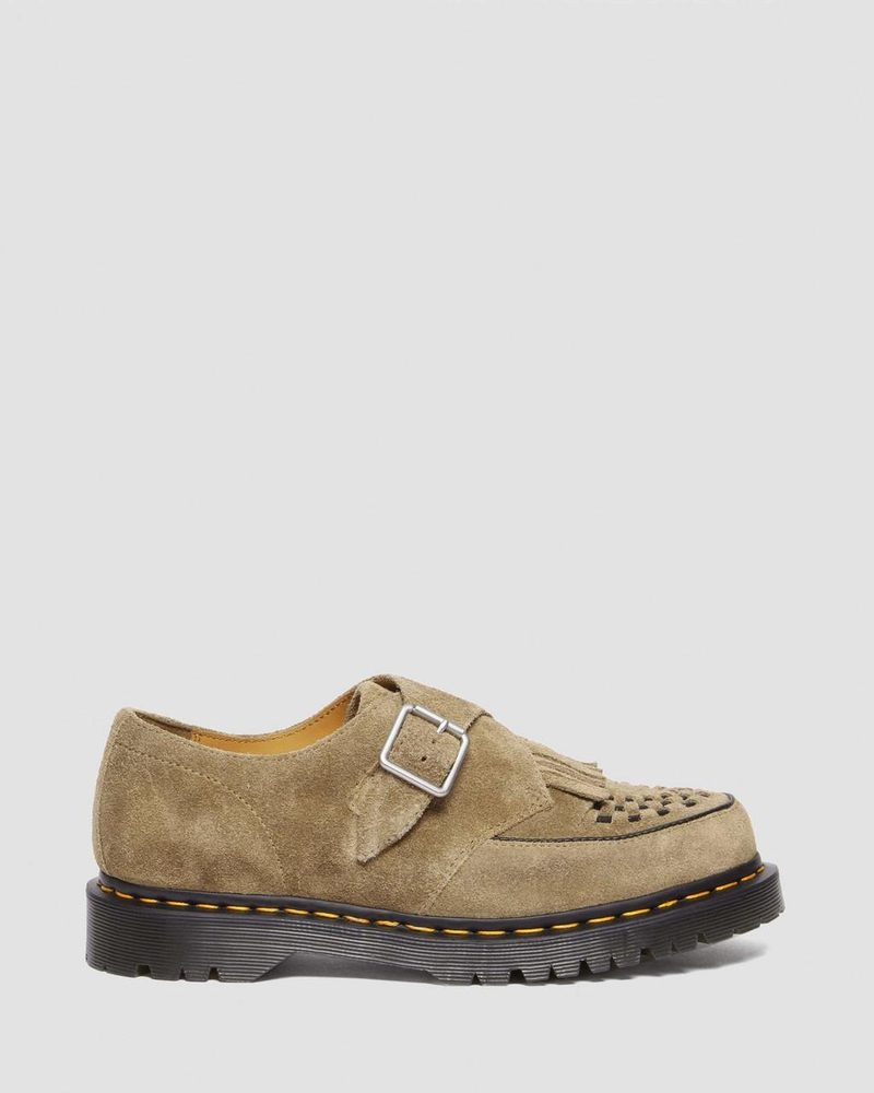 Dr Doc Martens Ramsey Gamuza Kiltie Hebilla Creepers (Desert Oasis Gamuza) Savannah Tan | HN06-B2ZQ