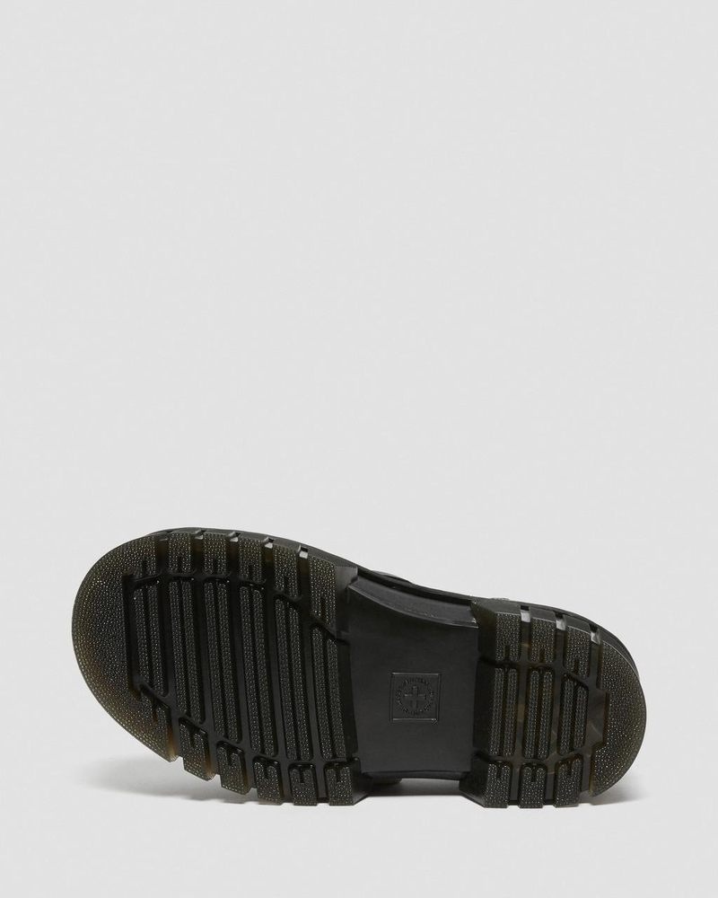 Dr Doc Martens Ricki Nappa Lux Cuero 3-Correa Sandals (Nappa Lux) Negros | QR19-X5ID