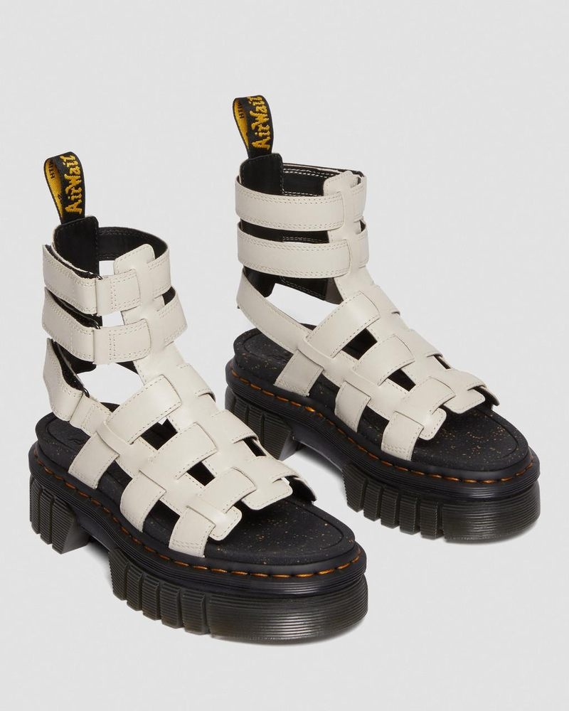 Dr Doc Martens Ricki Nappa Lux Cuero Plataforma Gladiator Sandals (Nappa Lux) Grises | GJ36-Q5MB