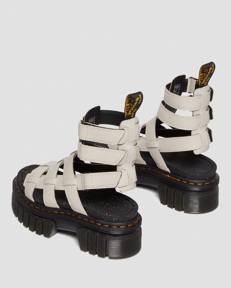 Dr Doc Martens Ricki Nappa Lux Cuero Plataforma Gladiator Sandals (Nappa Lux) Grises | GJ36-Q5MB