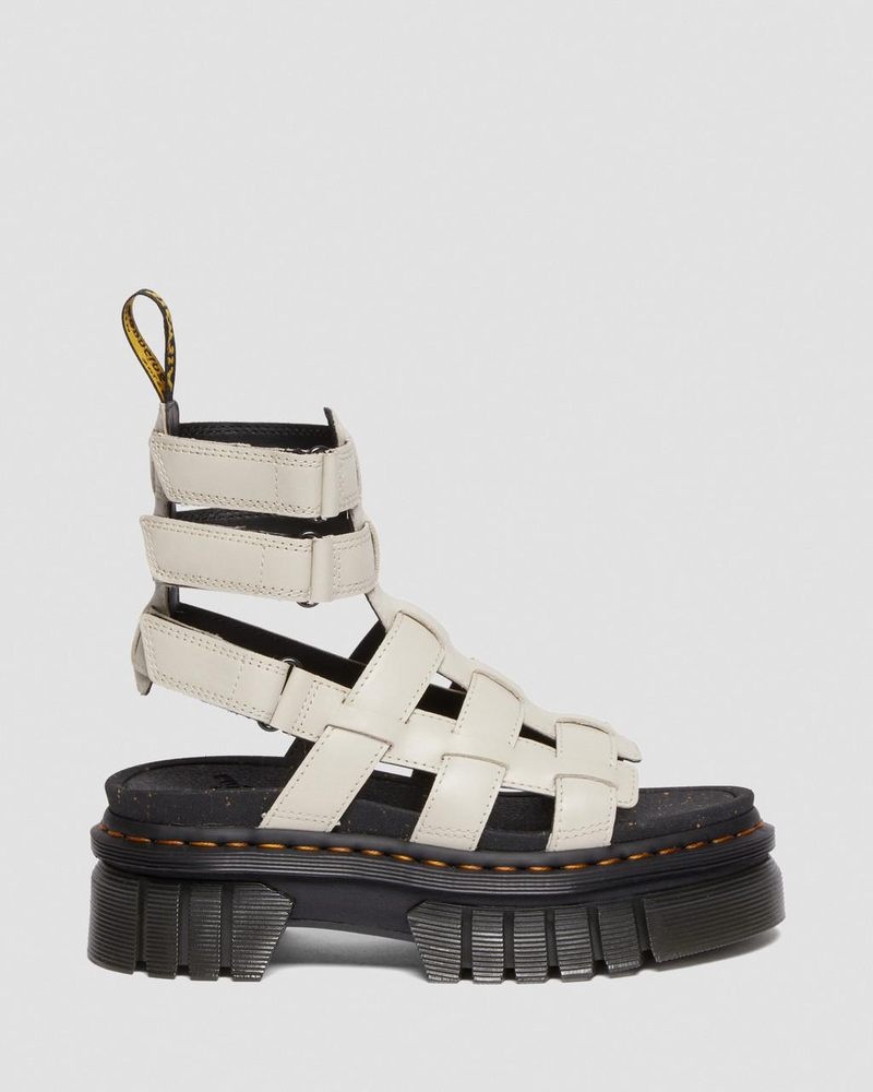 Dr Doc Martens Ricki Nappa Lux Cuero Plataforma Gladiator Sandals (Nappa Lux) Grises | GJ36-Q5MB