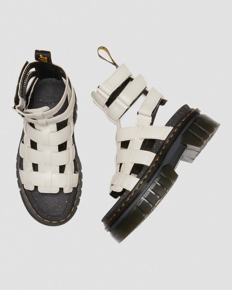 Dr Doc Martens Ricki Nappa Lux Cuero Plataforma Gladiator Sandals (Nappa Lux) Grises | GJ36-Q5MB