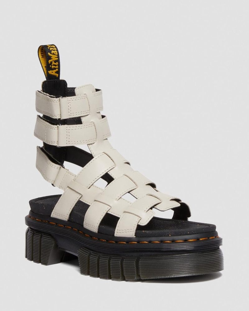 Dr Doc Martens Ricki Nappa Lux Cuero Plataforma Gladiator Sandals (Nappa Lux) Grises | GJ36-Q5MB