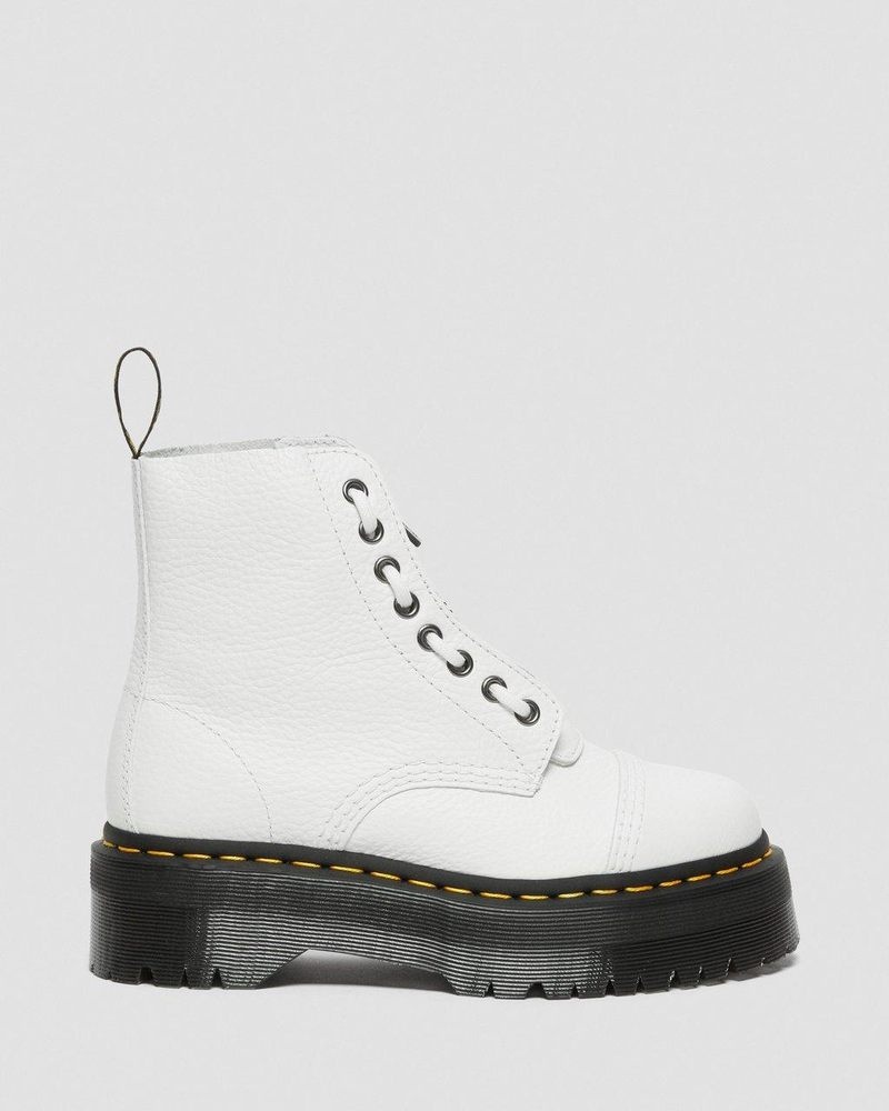 Dr Doc Martens Sinclair Milled Nappa Cuero Plataforma Boots (Milled Nappa) Blancos | WZ24-B6CG