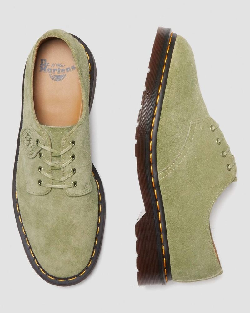 Dr Doc Martens Smiths Gamuza Vestido Shoes (Desert Oasis Gamuza) Verde Oliva | CS91-I0MC