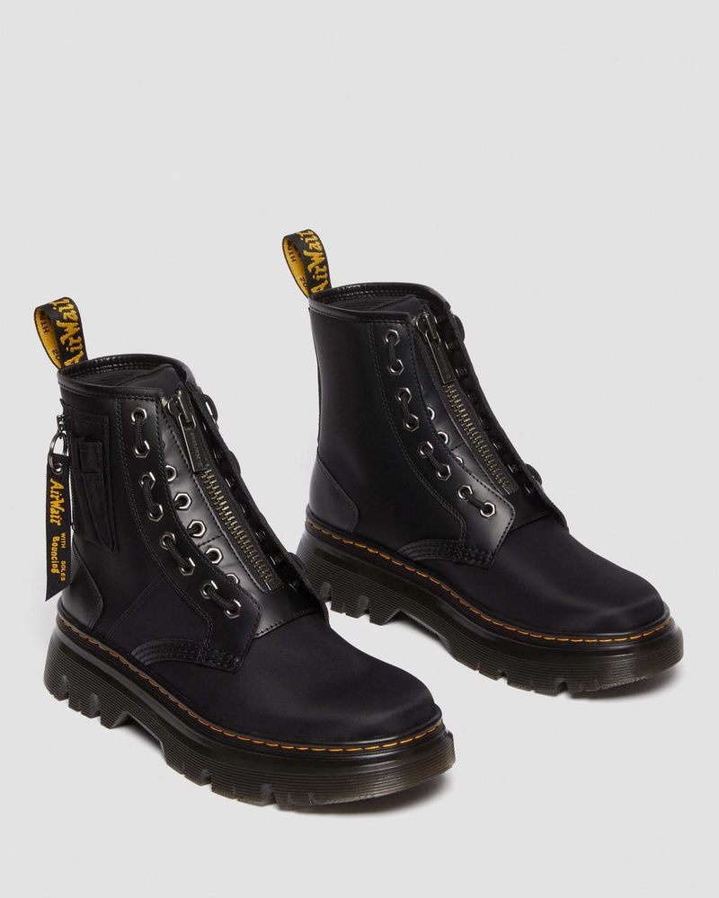 Dr Doc Martens Tarik Alpha Industries Cuero & Nylon Utility Boots Negros | CM31-V2DL