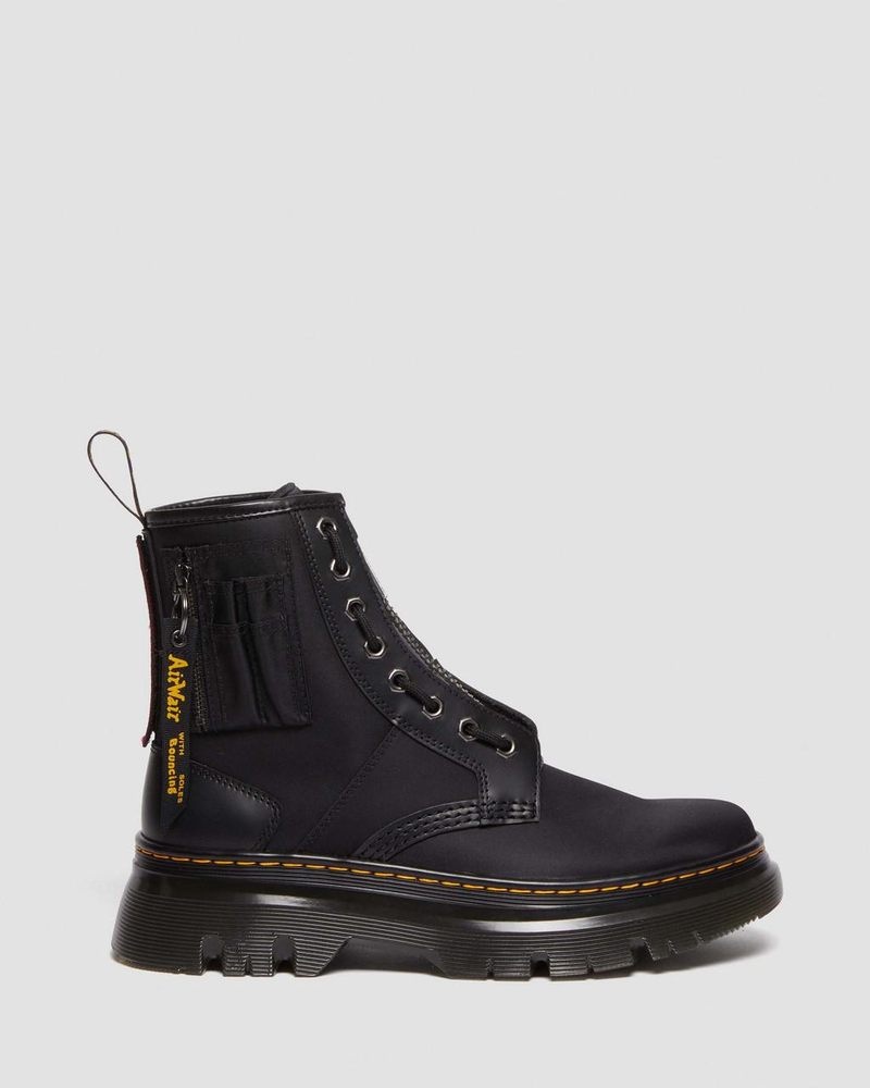 Dr Doc Martens Tarik Alpha Industries Cuero & Nylon Utility Boots Negros | CM31-V2DL