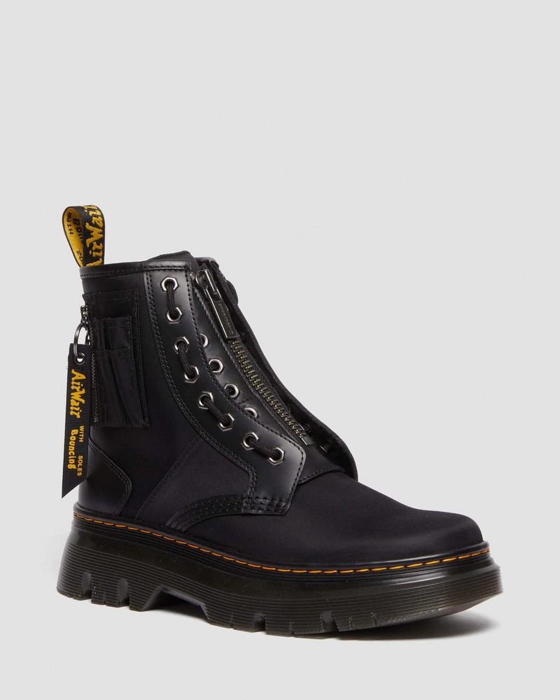 Dr Doc Martens Tarik Alpha Industries Cuero & Nylon Utility Boots Negros | CM31-V2DL